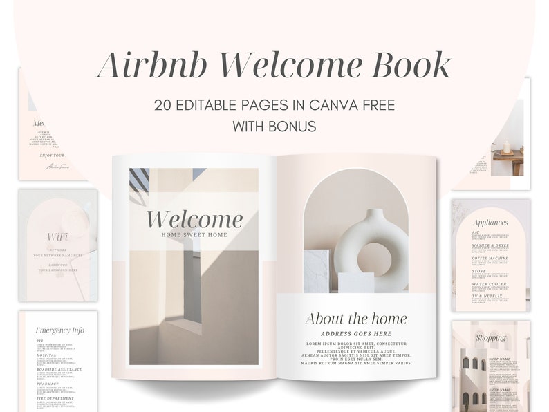 Airbnb Book Template Guest Book Airbnb Airbnb Etsy