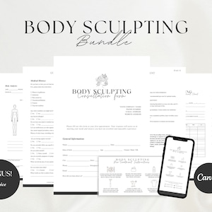 Body sculpting forms Esthetician form body contouring form Body Shaping Treatment Body measurement Consultation client Intake Bundle Spa