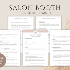 Salon Booth Rental Contract Form Booth Rental Agreement Salon Suite Rules Beauty Salon Station lease Nail Booth Rent Contract Salon Manager