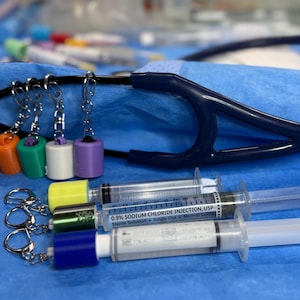 Customizable Syringe Keeper Keychain - Interchangeable inner & outer shells with 1000s of colors combo options!