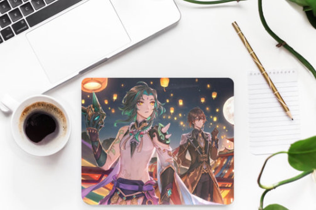 Genshin Impact Mousepad Xiao Zhongli Office Decor Desk Etsy