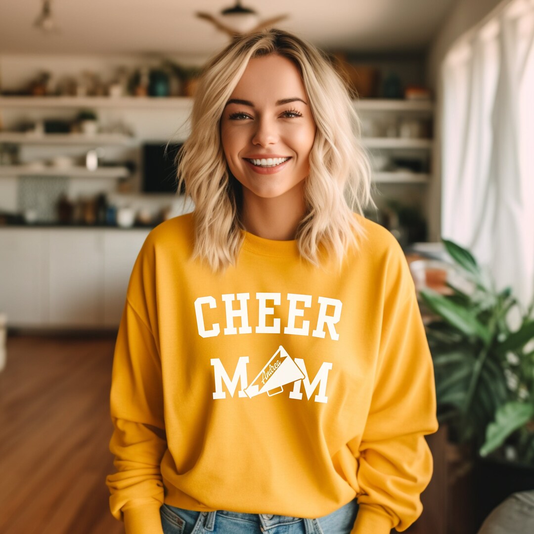 Custom Cheer Mom Shirt Personalized Cheer Mom Sweatshirt Etsy