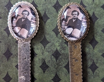 Edgar Allan Poe Antique Style Bookmark for Dark Academia & Gothic Literature Readers