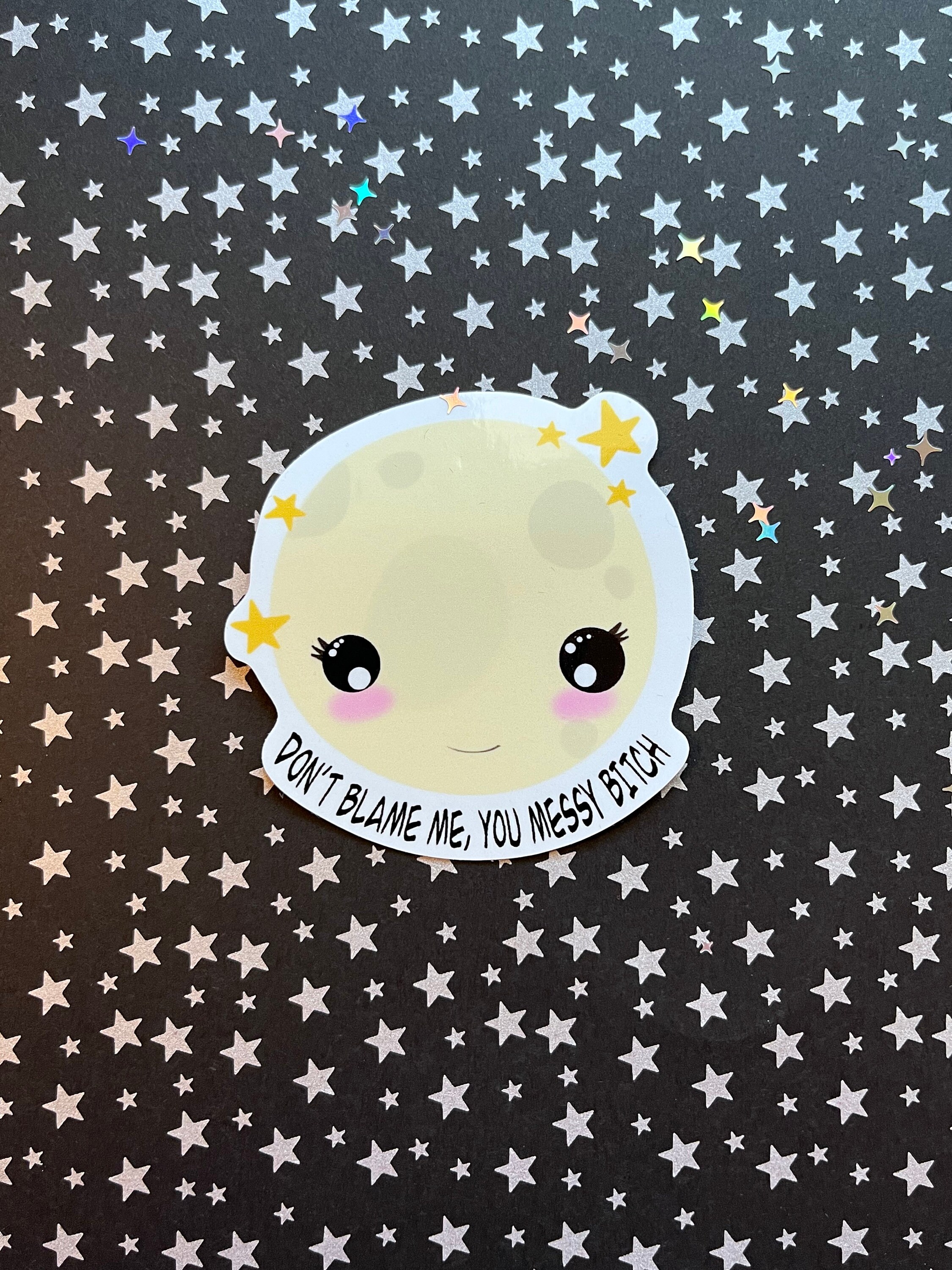 Full Moon Sticker Don't Blame Me Water Bottle Sticker Journal Sticker ...