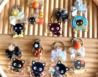 Chocolate cat Keychains / Chocolate kitty Keychains / Kawaii Keychains / Kawaii Gifts