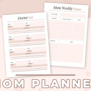 Mom Planner Life Organizer Printable Pages Schedules Family - Etsy