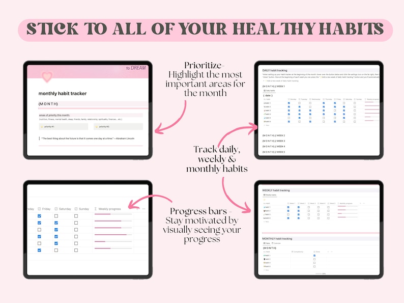  notion habit tracker template aesthetic notion productivity etsy de