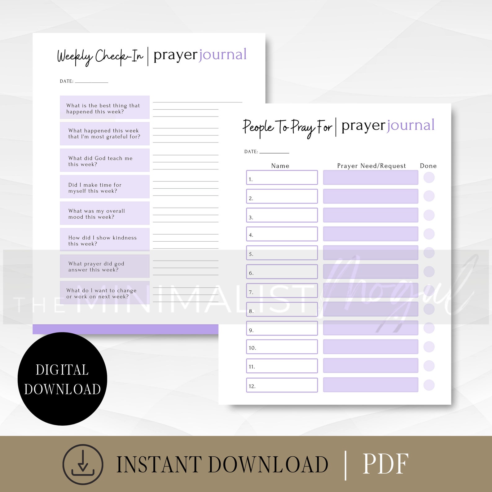 Prayer Journal Template: Bible Study Daily Devotional Notes Tracker ...
