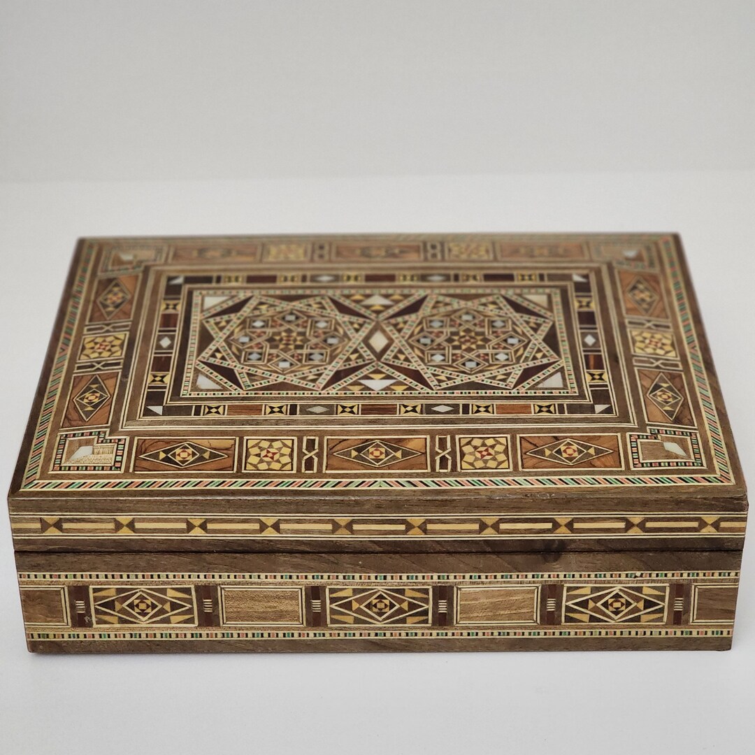 Rectangular Jewelry Box, Made of Wood and Shell, Handmade Mosaic. #box ...