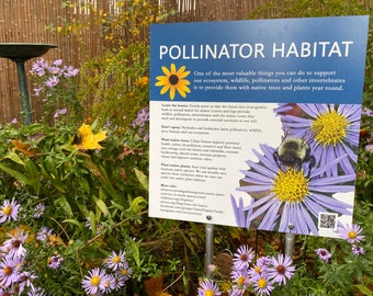 Enseigne de cour Pollinator Habitat