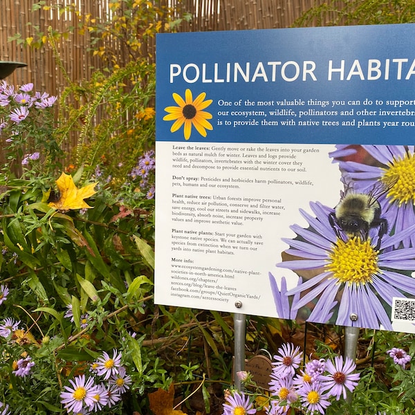 Enseigne de cour Pollinator Habitat