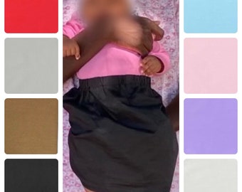 Casual rokje voor baby's/peuters. comfortabele bescheiden effen kleur rok