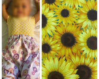 Infant/Toddler casual skirt, comfortable modest sunflower print skirt