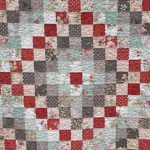 Many Trips Around the World Quilt Pattern - 6 Colors, Not Too Scrappy