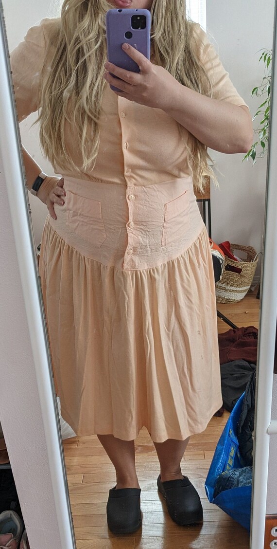 vintage 1980s peach dress Gem