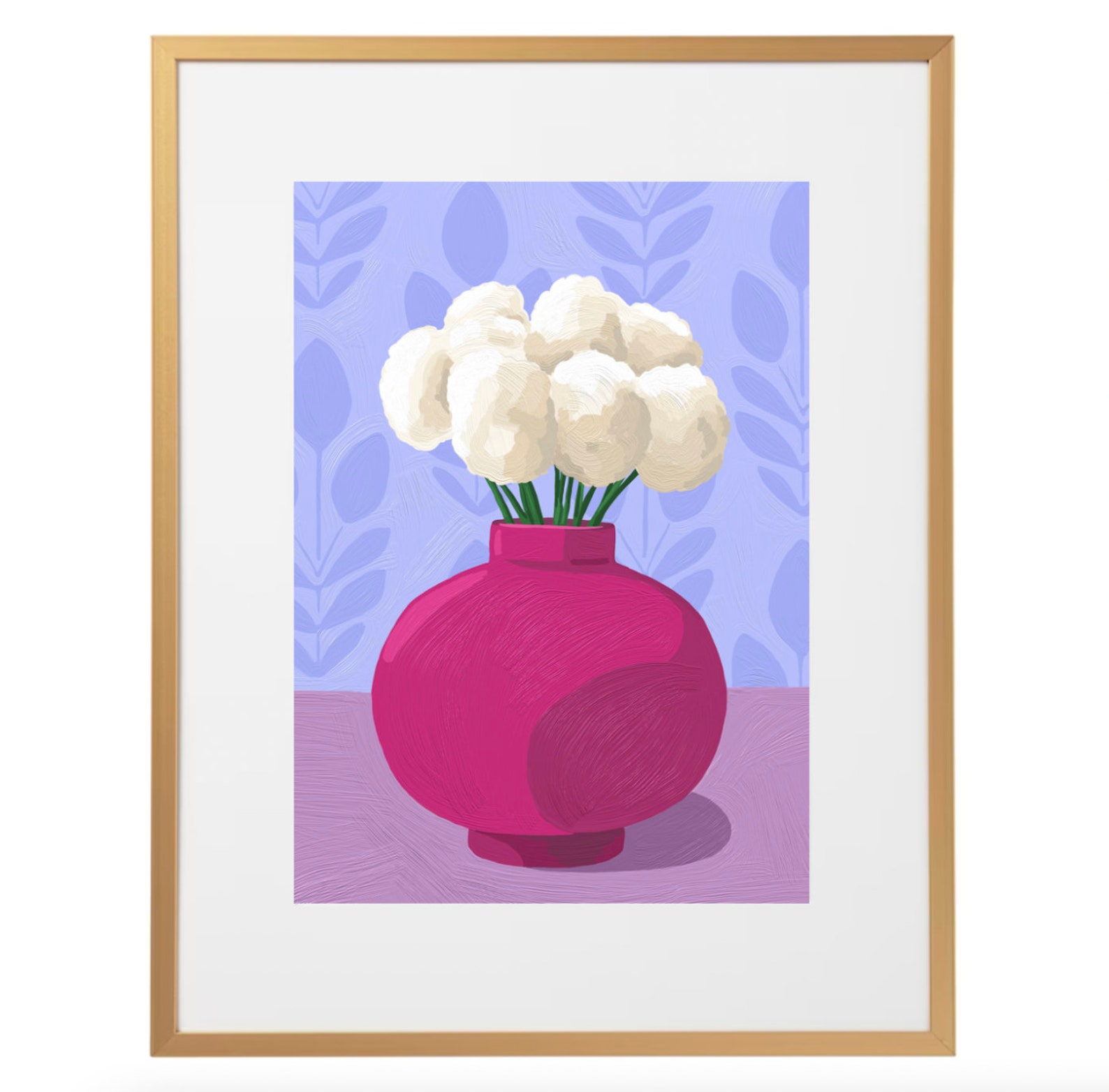 Flowers in Pink Vase Art Print DIGITAL DOWNLOAD - Etsy