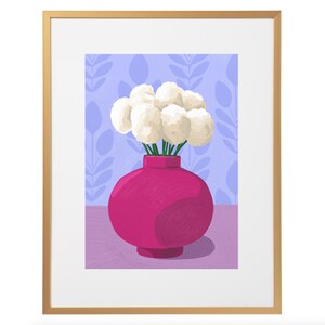 Flores en Florero Rosa Lámina DIGITAL DESCARGA