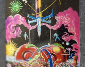 5X7" Inch Post Card sent out as such, Titled "Abios resurrection" "Abios" from the original Acrylic painting.