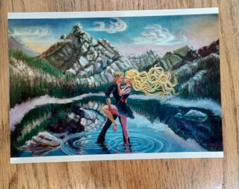 5x7 POST CARD "Lake Romance"