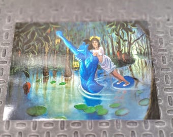 5X7"in POSTCARD, "Safe Passage" an image on card stock;  from the original acrylic painting by Mike Fahl