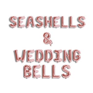 Coastal Theme Bachelorette Decorations Seashells and Wedding Bells Charleston Palm Springs Before The Ring Beach Bachelorette Banner Hen Do