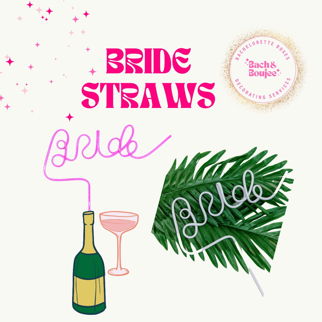 BRIDE STRAW, Bachelorette Straw, Bachelorette Party Decoration