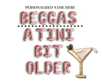 Espresso Martini Theme Tini Bit Ältere Personalisierte Kundenspezifische Martini-Geburtstags-Ballon-Dekoration Dirty 30 Martini Decoration Birthday Party