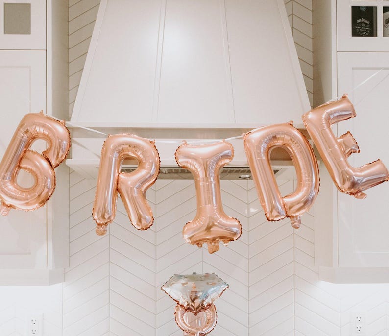 Jumbo mariée ballon beige neutre EVJF Boho Decor grande mariée lettre ballon EVJF décoration enterrement de vie de jeune fille douche nuptiale image 9