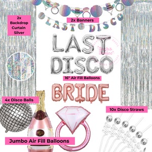Last Disco Bachelorette, Disco Balloons, Mini Disco Balls, Disco Theme Bachelorette Decorations, Last Rodeo, Disco Cowgirl Bachelorette Kit