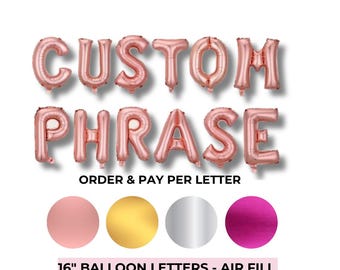 Phrase personnalisée ballon bannière lettre ballon ballons d'anniversaire personnalisés ballons Bachelorette personnalisés Créez votre propre expression ballon mot