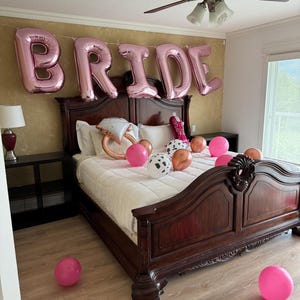 Jumbo mariée ballon beige neutre EVJF Boho Decor grande mariée lettre ballon EVJF décoration enterrement de vie de jeune fille douche nuptiale image 7