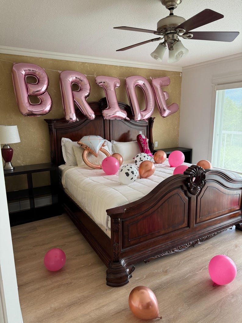 Jumbo mariée ballon beige neutre EVJF Boho Decor grande mariée lettre ballon EVJF décoration enterrement de vie de jeune fille douche nuptiale image 7