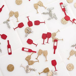 Wine Party Glitter Confetti Wine Glass Corkscrew Sparkle Vino Before Vows Bachelorette