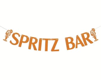 Spritz Bar Glitter Banner: Sommer-Geburtstagsfeier Bachelorette Dekoration