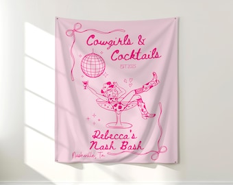 Country Cowgirl Last Rodeo Theme Bachelorette Decoration Backdrop Banner Nashville Austin Bachelorette Disco Cowgirl Western Hen Party
