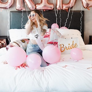 Jumbo mariée ballon beige neutre EVJF Boho Decor grande mariée lettre ballon EVJF décoration enterrement de vie de jeune fille douche nuptiale image 14