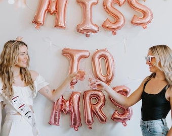 Miss to Mrs Hen Party Balloon Bachelorette Banner Balloon Future Mrs Pop The Bubbly Bachelorette Decoration Balloon Classy Bachelorette