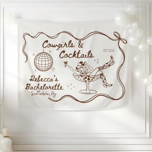 Last Rodeo Bachelorette Banner Boho Cowgirl Bachelorette Tapestry Sign Western Lets Go Girls Cowgirls Cocktails Theme Backdrop Decoration