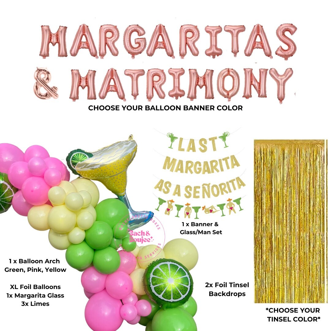 Margs and Matrimony Bachelorette Margartia Balloon Arch Bachelorette ...