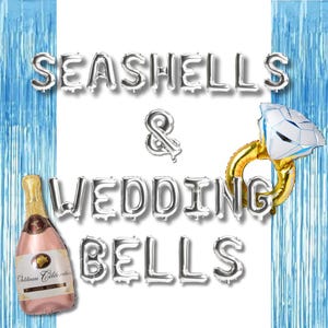 Seashells and Wedding Bells Beach Coastal Theme Bachelorette Banner Last Toast On The Coast Decoration Beach Bachelorette Coastal Cowgirl