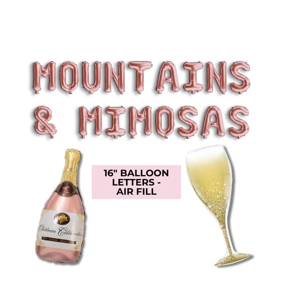 Mountains & Mimosas Champagne Brunch Bridal Shower Bachelorette Decorations Hen Party Whimsical Coquette Bachelorette Party Decoration