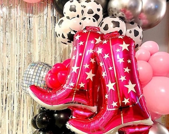 Lets Go Girls Country Bachelorette Cowgirl Ballon Rosa Cowgirl Last Rodeo Last Hacke Unten Rosa Braut Cowboyhut Hen Party Ballon