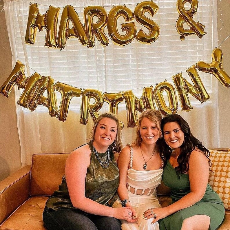 Margs and Matrimony Balloon Margarita Bachelorette Decoration Margarita Balloon Bachelorette Theme Tequila Hen Party Bride Balloon image 3