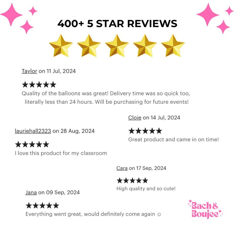 a flyer with five gold stars on it