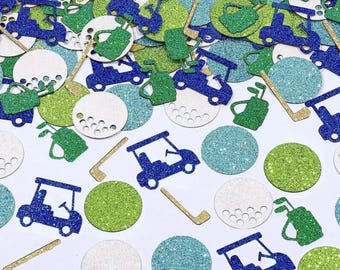 Golf Confetti Birthday Golf Boy Party Decor Par Tee Bachelorette Decoration Blue Golf Cart Confetti Putting Green Theme