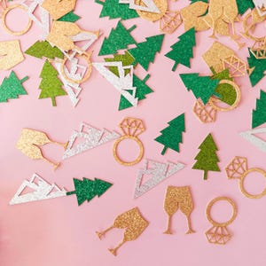 Decorazione per addio al nubilato in campeggio, tema campeggio, addio al nubilato, montagna, cabina di coriandoli, tema addio al nubilato, glitter per addio al nubilato, accessori per la squadra sposa