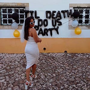 RIP Single Life Til Death Do Us Party Skull Confetti Bride or Die Bachelorette Party Decoration image 4