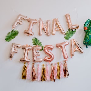 Finale Fiesta Ballon Banner Fiesta Dekoration Mexiko Bachelorette Kaktus Ballon Strand Bachelorette Dekor Ziel Junggesellinnenabschied