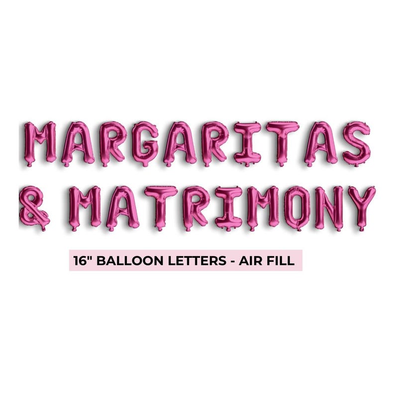 Margs and Matrimony Balloon Margarita Bachelorette Decoration Margarita Balloon Bachelorette Theme Tequila Hen Party Bride Balloon Banner Only