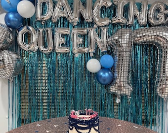 Dancing Queen Bachelorette Mamma Mia Bachelorette Decoration Hen Party Last Disco Cup Disco Ball Balloon Silver Blue Bachelorette ABBA Party